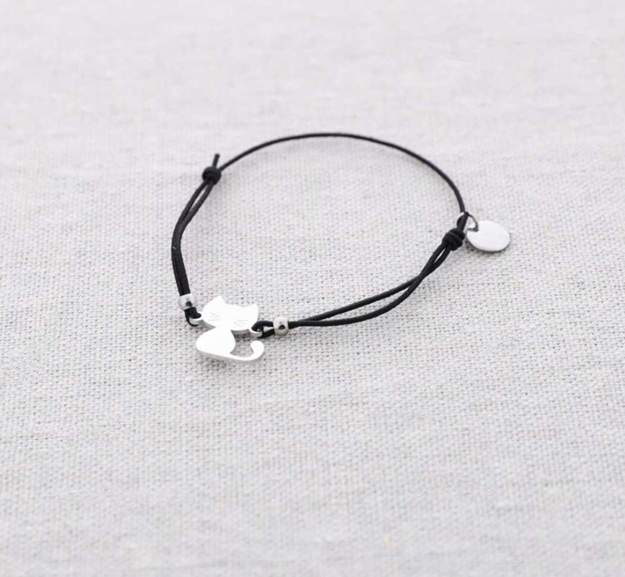 PULSERA ELÁSTICA GATITO ACERO - 3