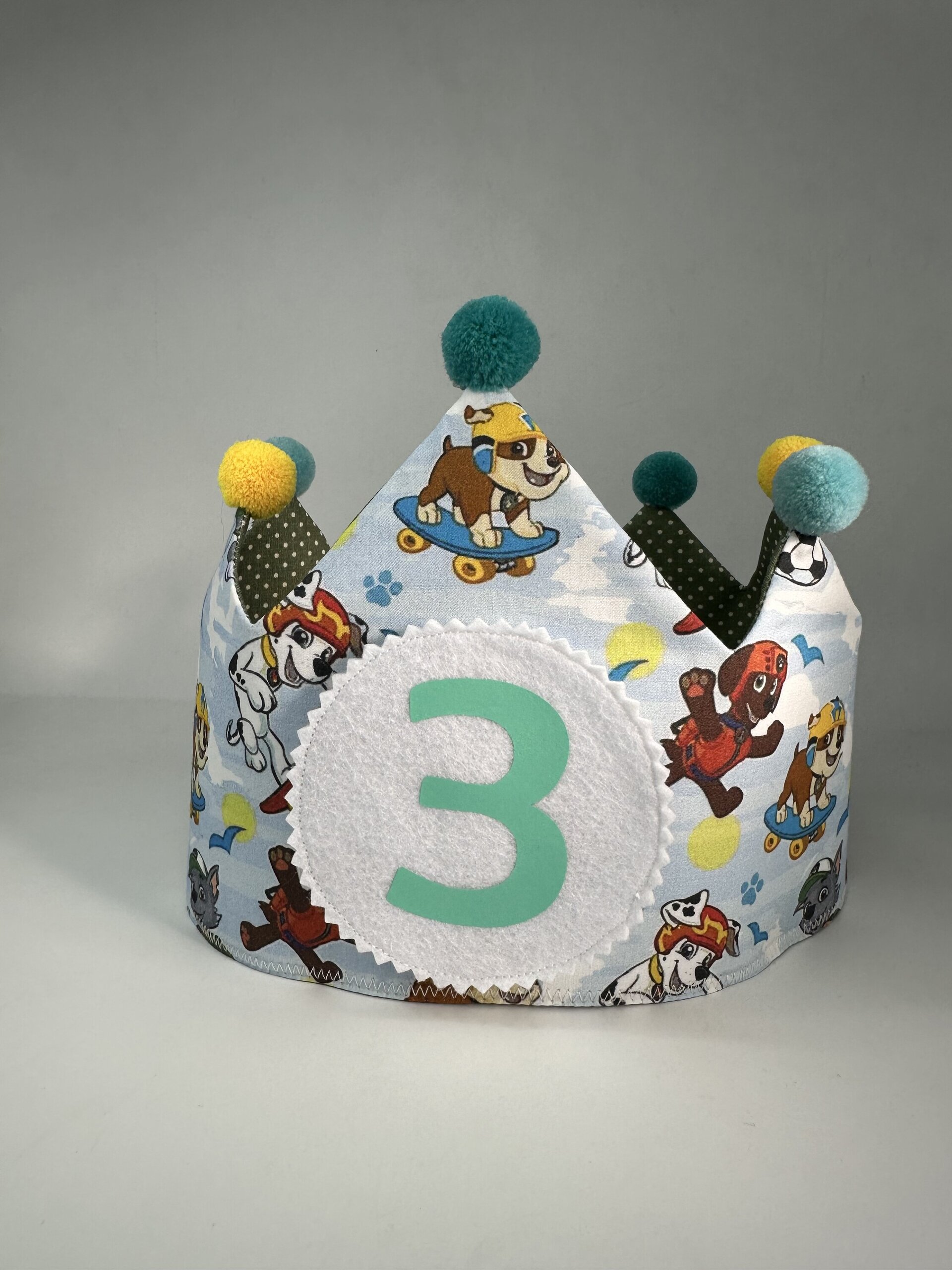 Corona cumpleaños PATRULLA - REVERSIBLE - 2