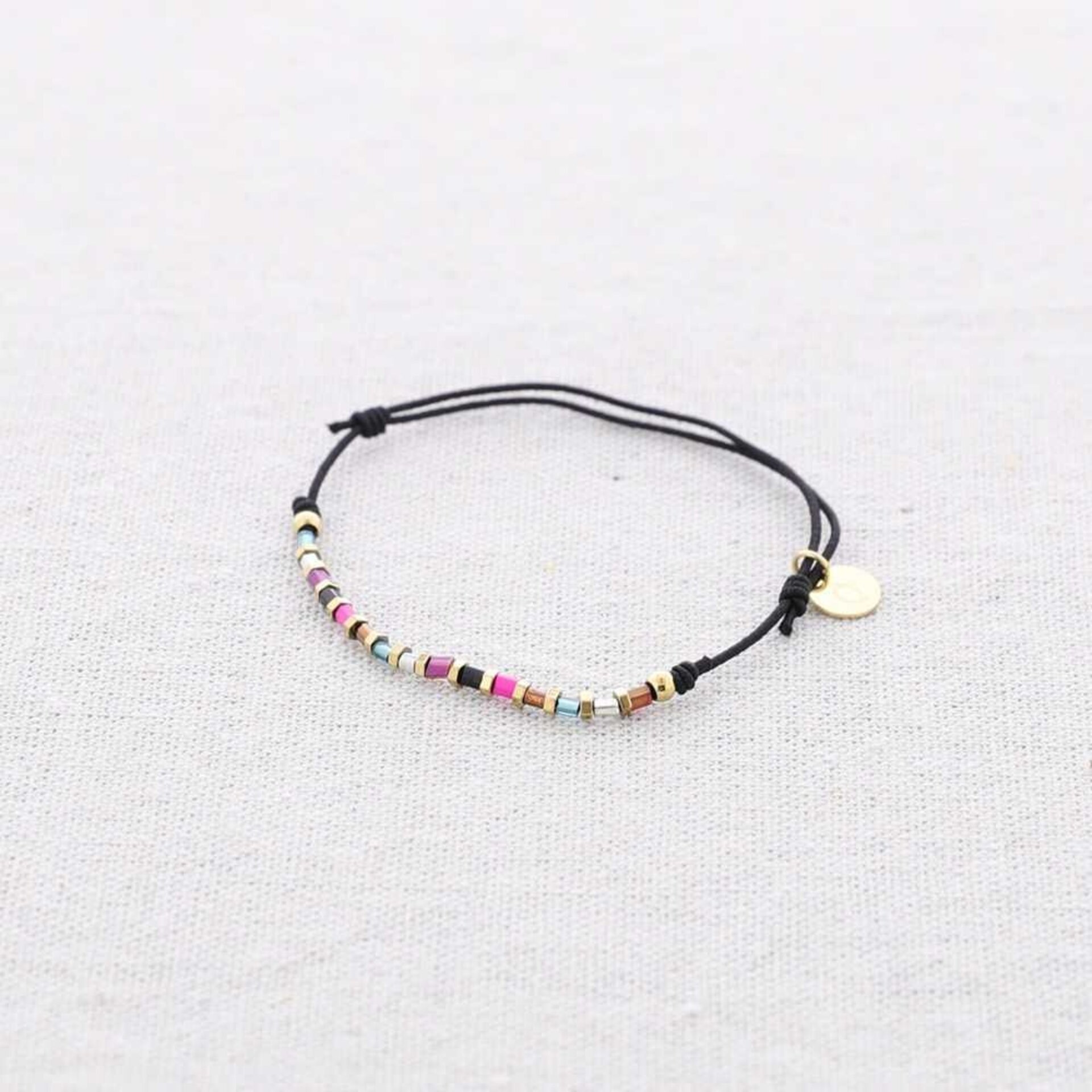 PULSERA ELÁSTICA ACERO CUENTAS MIYUKI - 1